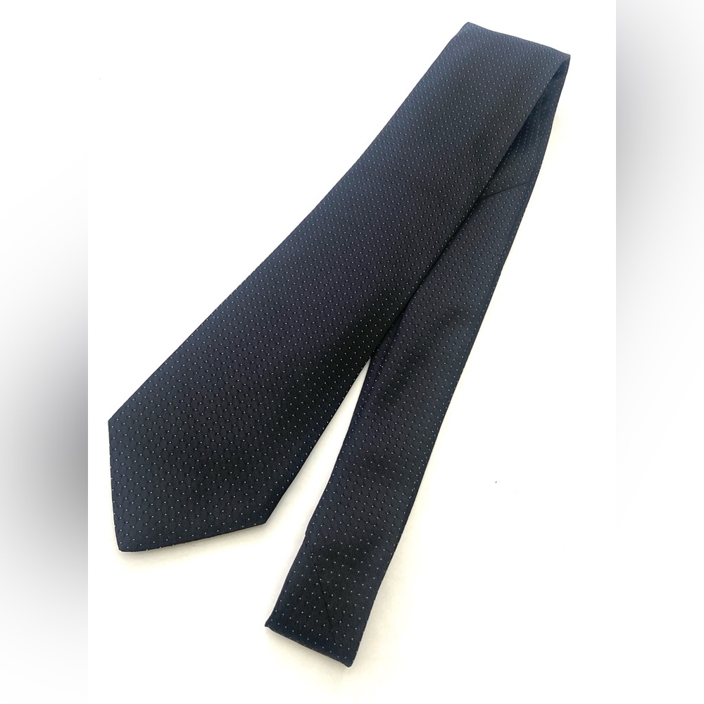 Micheal Kors Men's Black w/Silver Micro Dot Silk Necktie